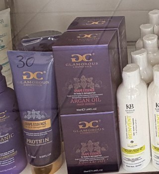Aceite de argán y ampolletas de proteína